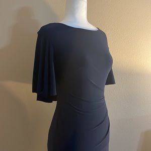 Navy Blue Cape Dress